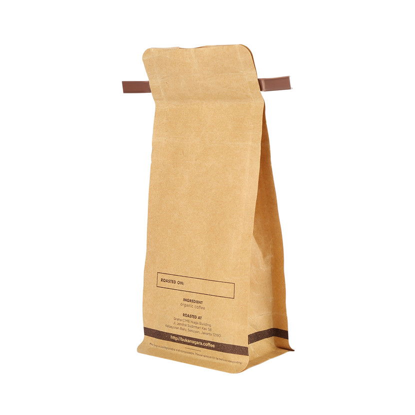 Fábrica de bolsas de fondo plano de café ecológico de degradable