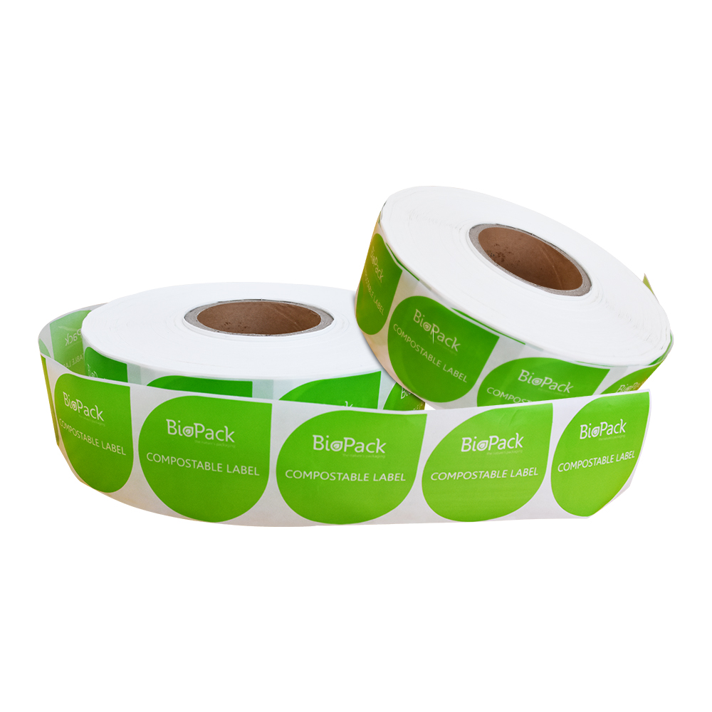  Pegatina de celofán personalizada etiqueta compostable pasta ecológica en la bolsa de dolor