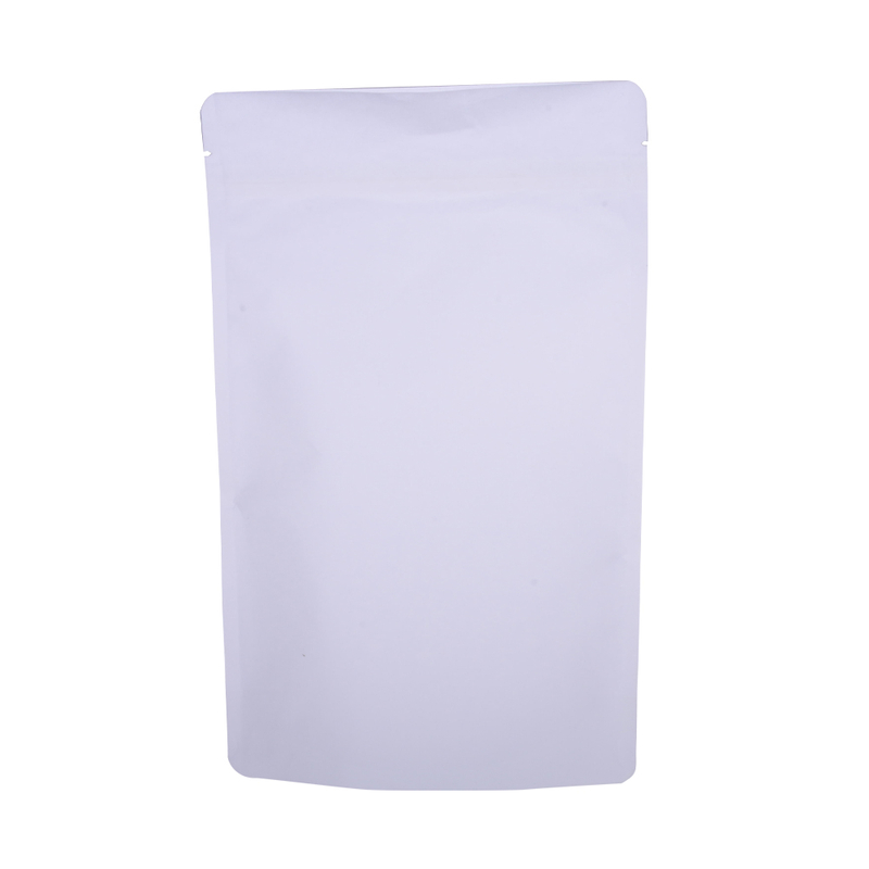Embalaje biodegradable compostable Bolsa de papel Kraft en blanco/negro Bolsa de alimentos de pie de pie de pie