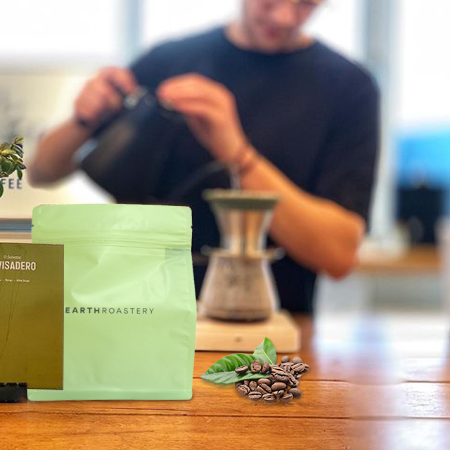Proveedor de bolsas de café de 8 oz al por mayor compostable personalizado