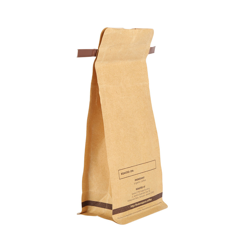 Bolsa de granos de café con ventana certificada FSC de 12 oz