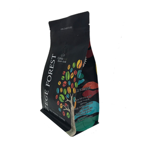 Bolsas de empaquetado del grano de café de la parte inferior de la caja reciclable de la impresión personalizada con venta al por mayor de la ventana
