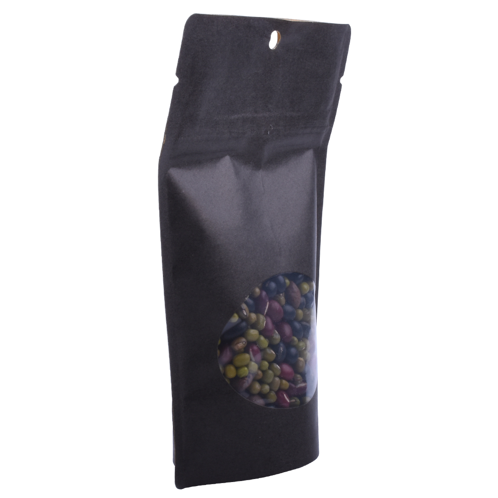 No se imprimen las bolsas de café negras mate con cierre de cremallera de 100 g con bolsa de empaquetado al por mayor de válvula