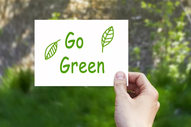 Ir a verde y cambiar a sostenible.