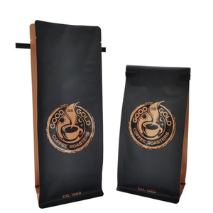 Bolsa impresa personalizada de fondo plano con fuelle diverso bolso de embalaje de café