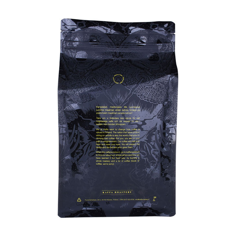 Bolsa de plástico de café con cremallera con buena barrera