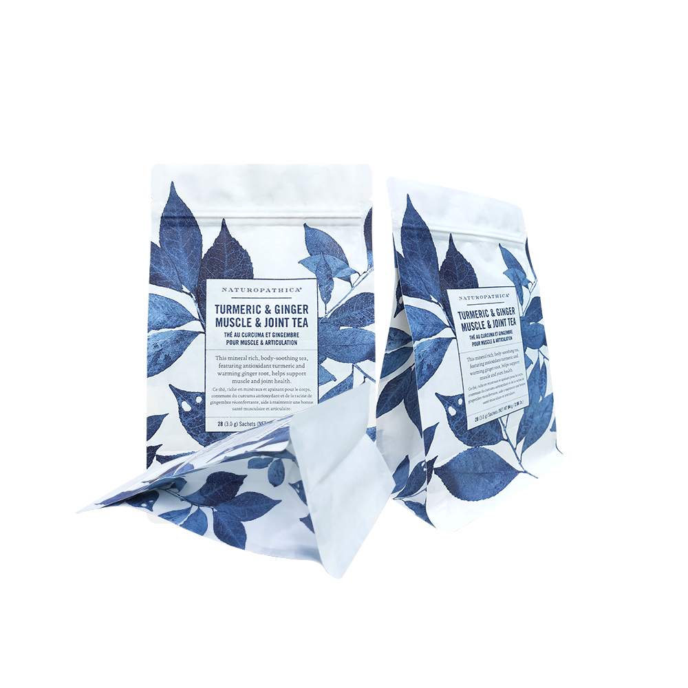 Materiales de embalaje compostable Papel de fondo Kraft Bottom Boot/ Box Pouch/ Bloque Bot Boot Boot Spouch Té/ bocadillos Bolsos 