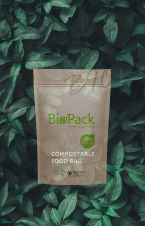 Bolsas de embalaje de alimentos 100% compostables con cremallera