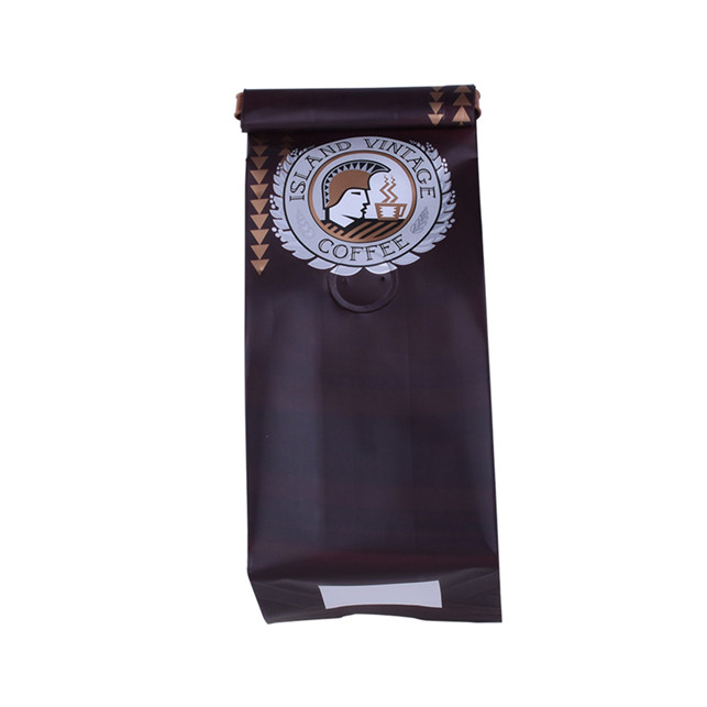Bolsa de café de fuelle lateral de 340g con válvula compostable
