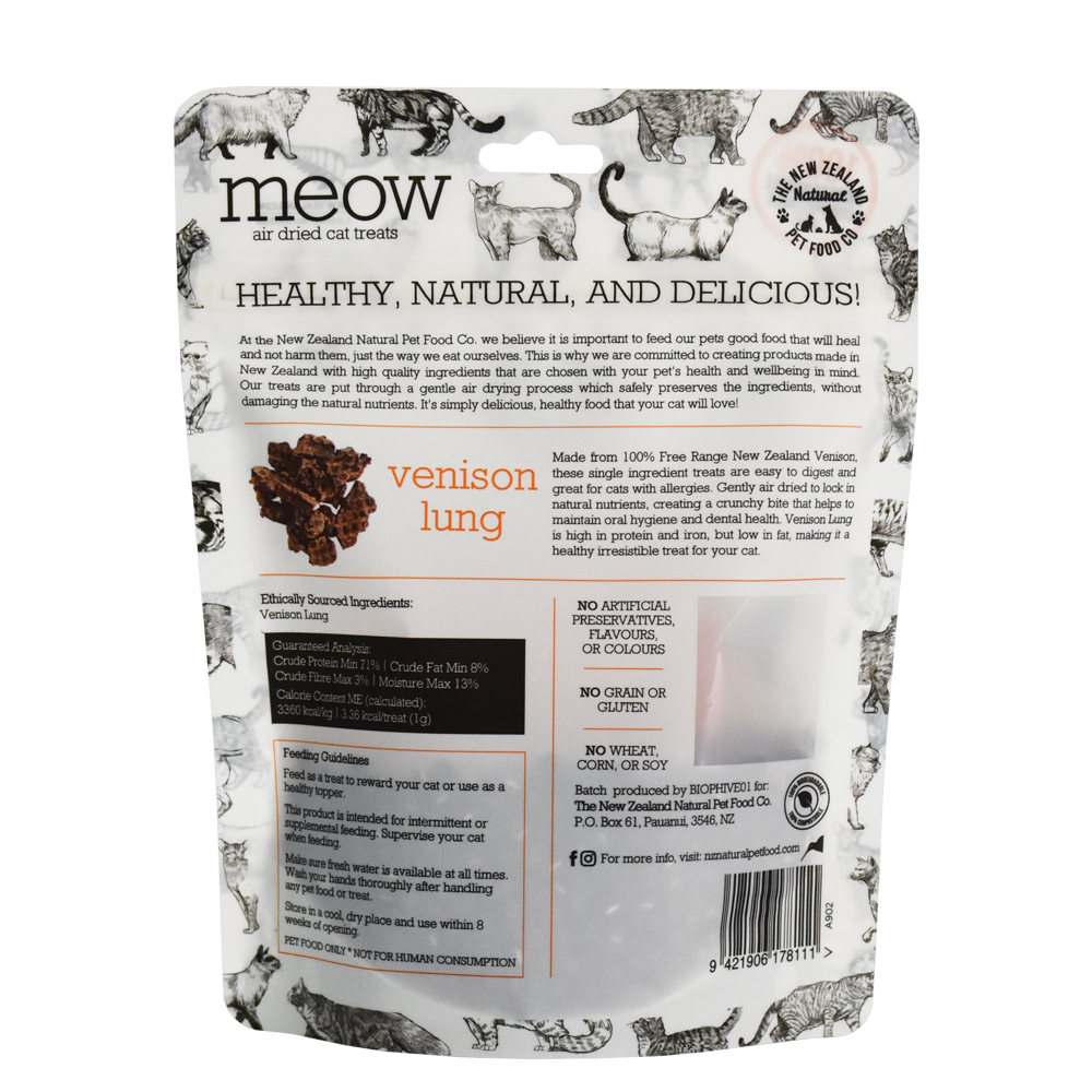 Bolsa de alimentación animal reciclable respetuosa del medio ambiente del envasado de alimentos para gatos con orificio para colgar