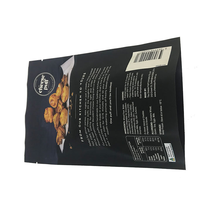 Bolso Ziplock de las galletas del papel de aluminio de la impresión del huecograbado mate con la ventana