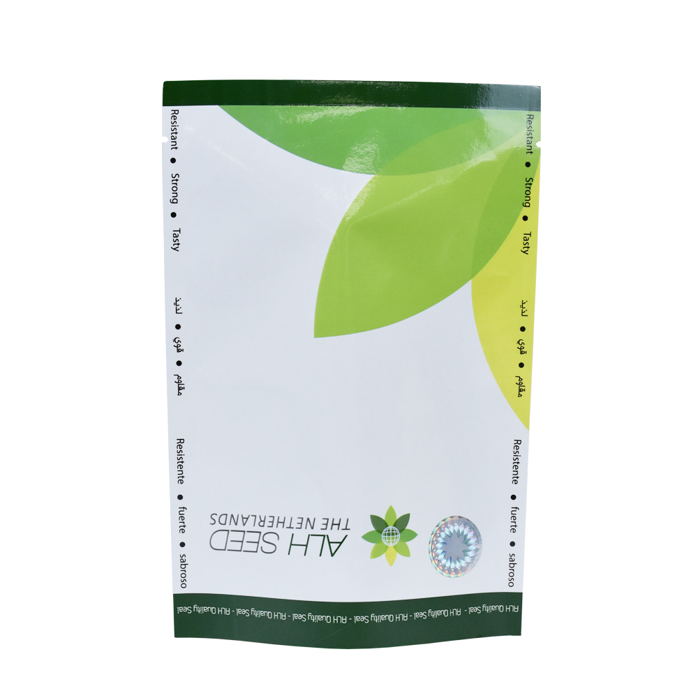 Diseño personalizado Mylar Vegetable Seeds Bolsa de embalaje con cierre de cremallera