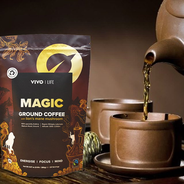 Embalaje personalizado de bolsa de té o café biodegradable con cremallera
