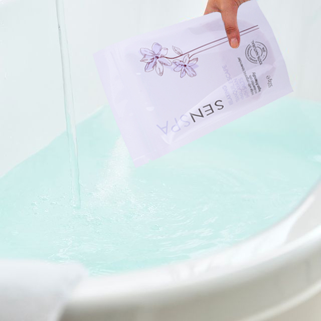 Bolsa de embalaje de sal de baño blanca plástica reciclable sostenible para la venta