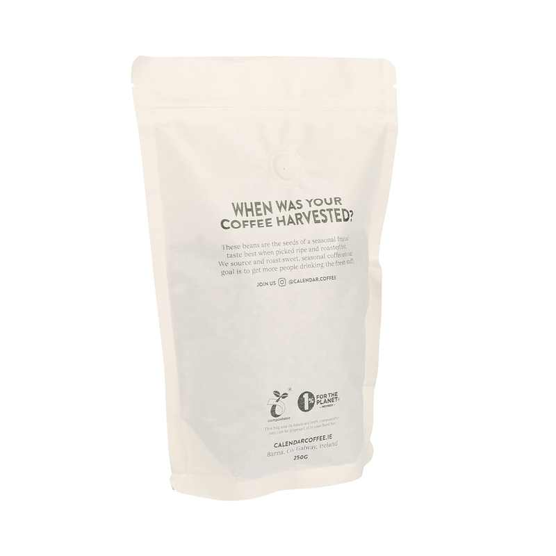 Logotipo de encargo que imprime el empaquetado compostable sostenible amistoso del grano de café de Eco