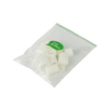 Bolsa plana transparente de LDPE verde de base biológica con cremallera 100% reciclable