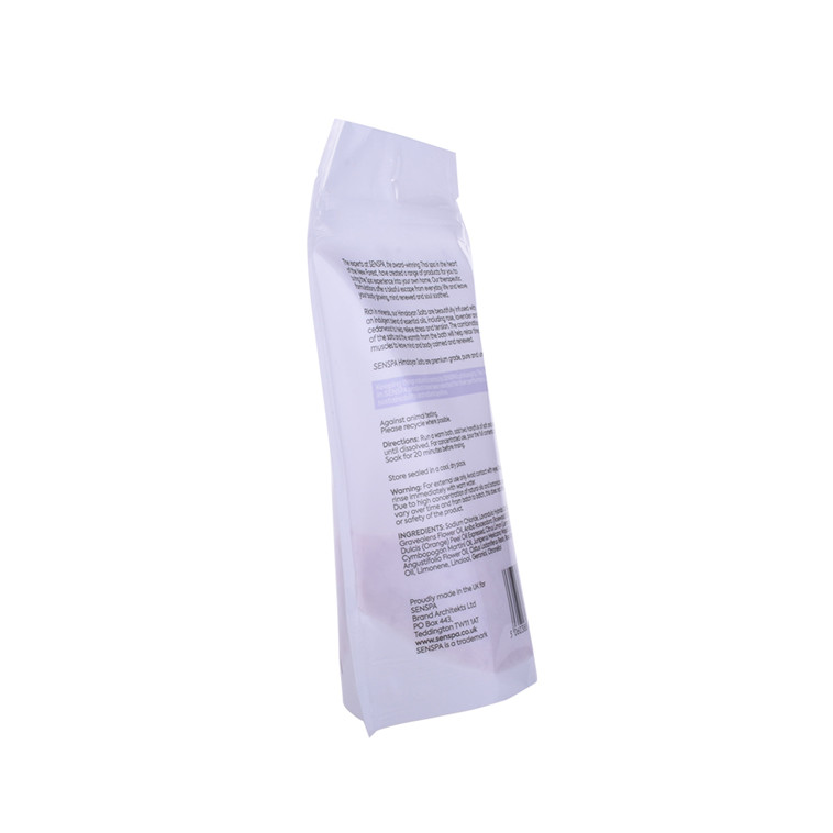 Embalaje flexible compostable de sal Rip Zip de moda