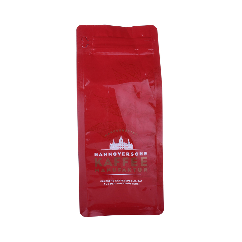 Bolsa de caja personalizada 1 libra de café rojo Bolsas de refrigerio Reciclaje