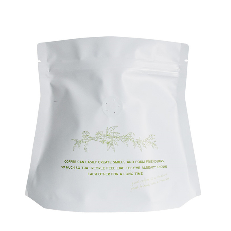 Bolsas Ziplock Blancas Compostables Stand Up Coffee Bolsas