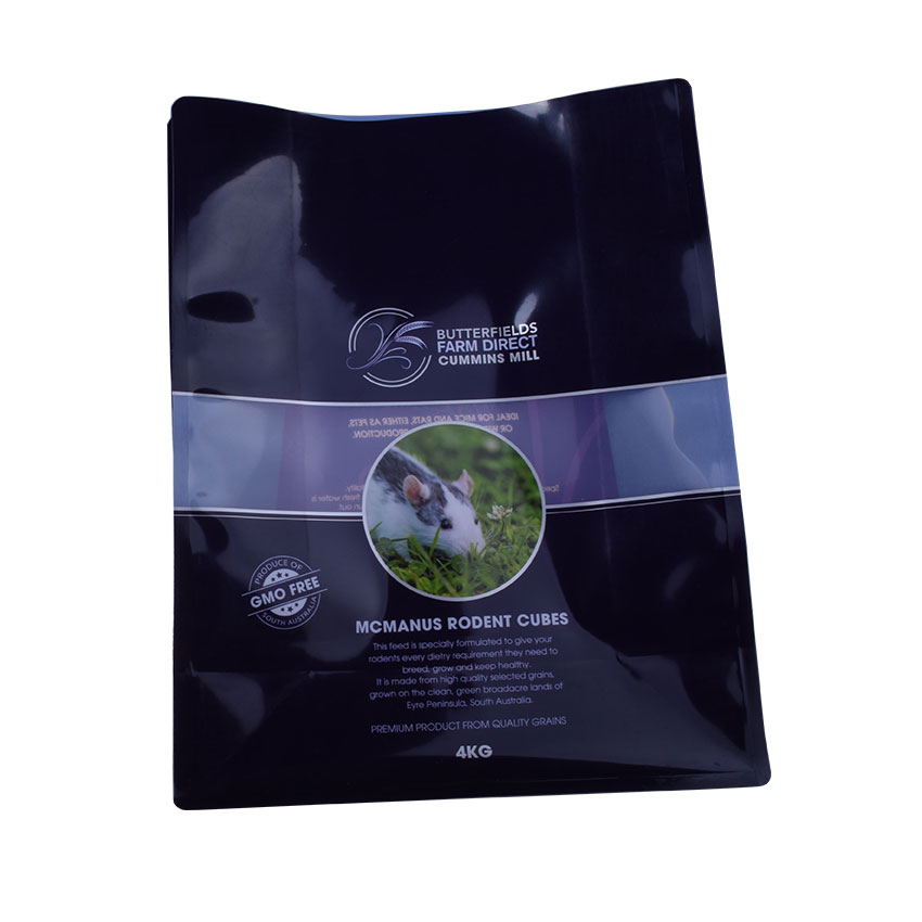 Bolso flexible modificado para requisitos particulares de la alimentación del hámster de las aves de corral del negro brillante del bloque