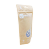 Impresión personalizada para alimentos para mascotas Home Compostable Packaging Stand Up Kraft Paper Bags con ventana