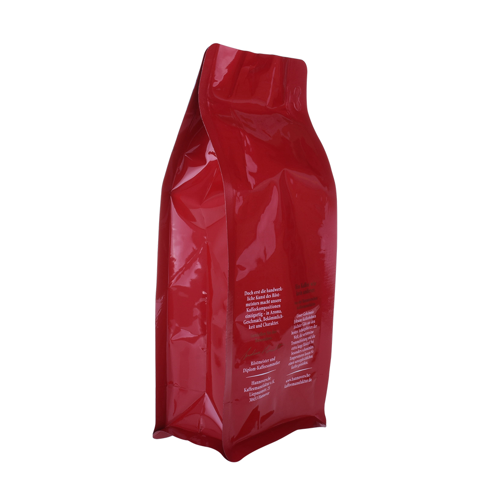 Bolsa de caja personalizada 1 libra de café rojo Bolsas de refrigerio Reciclaje
