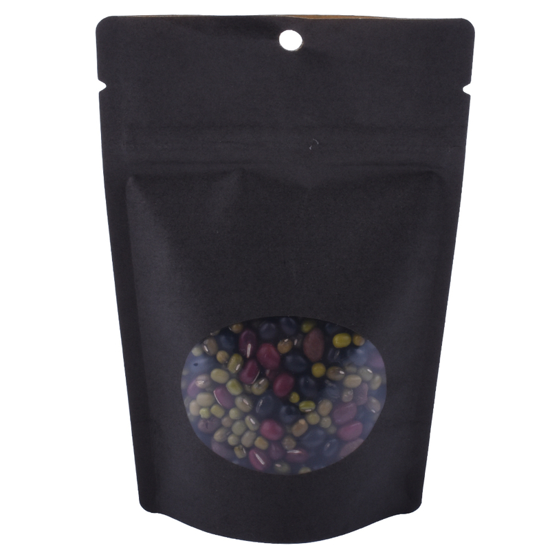 No se imprimen las bolsas de café negras mate con cierre de cremallera de 100 g con bolsa de empaquetado al por mayor de válvula