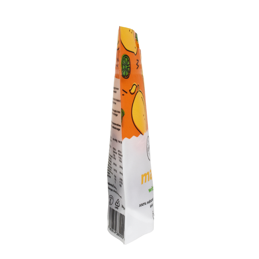 Bolsa de frutos secos resellable a prueba de humedad reciclable personalizada para tiras de mango secas